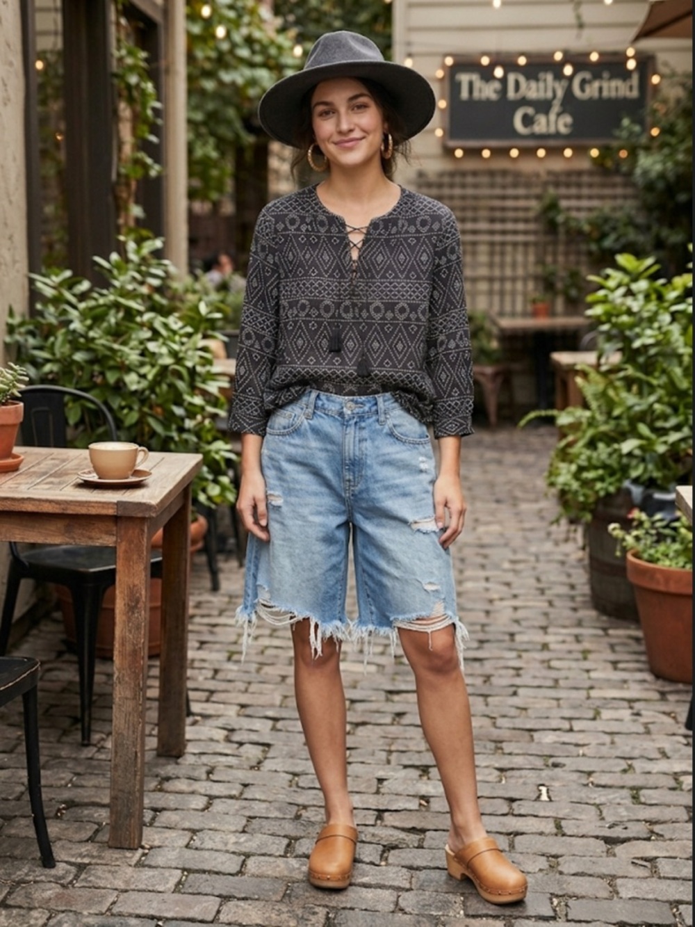 Madewell Caravan Lace-Up Peasant Top XS Boho EUC